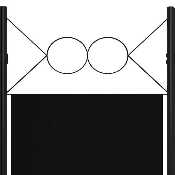 Schwarzer Raumteiler Yener 120x180cm (3-)