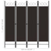 Brauner Raumteiler Yener 160x180cm (4-teilig)