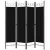 Schwarzer Raumteiler Yener 160x180cm (4-teilig)