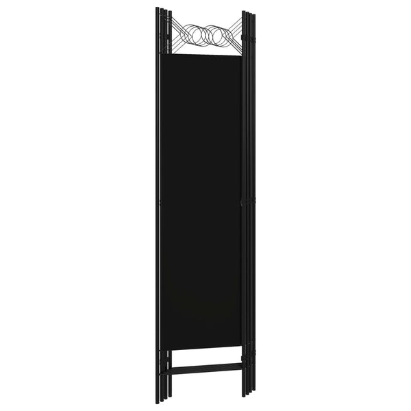 Schwarzer Raumteiler Yener 160x180cm (4-teilig)