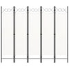 Weißer 5-teiliger Raumteiler Yener 200x180cm