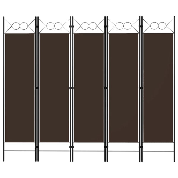 Brauner Raumteiler Yener 200x180cm (5-teilig)