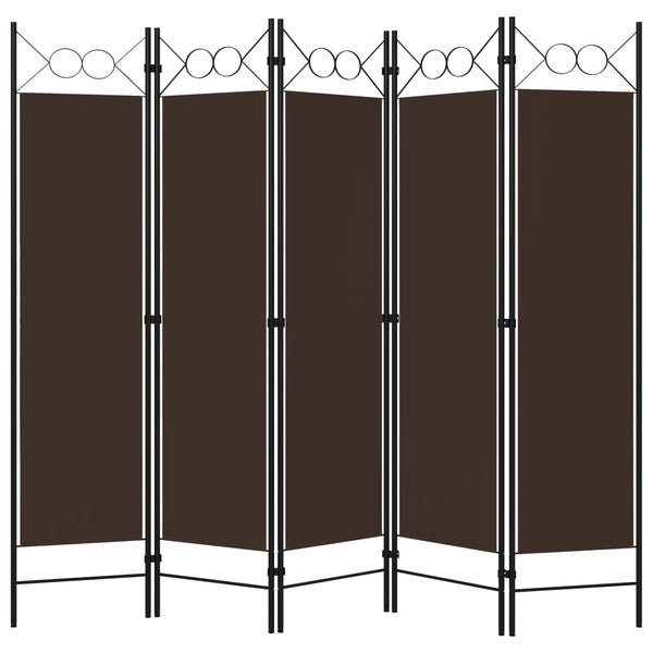 Brauner Raumteiler Yener 200x180cm (5-teilig)