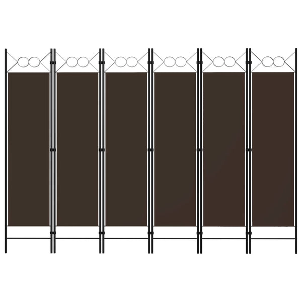 Brauner Raumteiler Yener 240x180cm (6-teilig)
