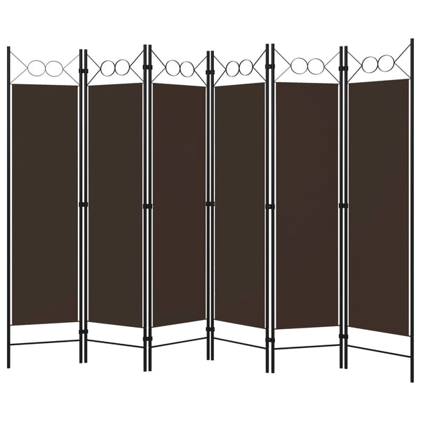 Brauner Raumteiler Yener 240x180cm (6-teilig)