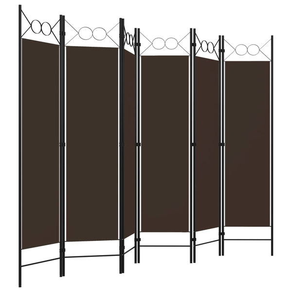 Brauner Raumteiler Yener 240x180cm (6-teilig)