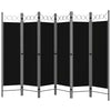 Schwarzer 6-teiliger Raumteiler Yener 240x180cm