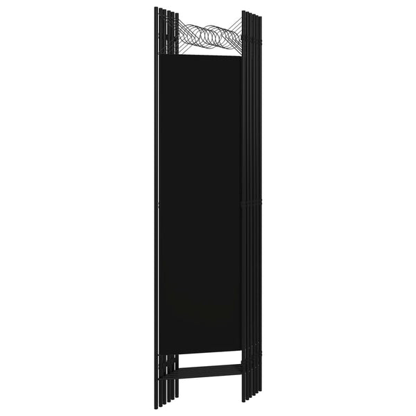 Schwarzer 6-teiliger Raumteiler Yener 240x180cm