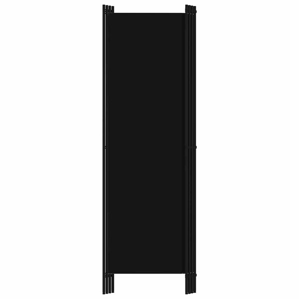 Schwarzer Raumteiler Leonarda 200x180cm (4-teilig)