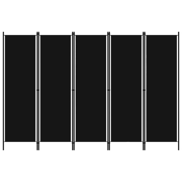 Musta tilanjakaja Leonarda 250x180cm (5-paneelinen)