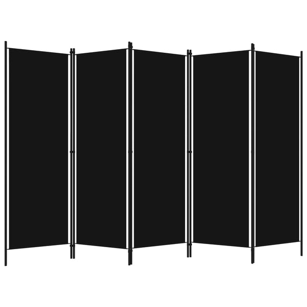 Musta tilanjakaja Leonarda 250x180cm (5-paneelinen)