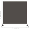 Anthrazit Raumteiler Anette 175x180cm (Stoff)