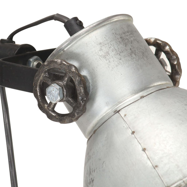 Silberne Stehlampe Yang (mit 2 Lampenschirmen E27 Gusseisen)