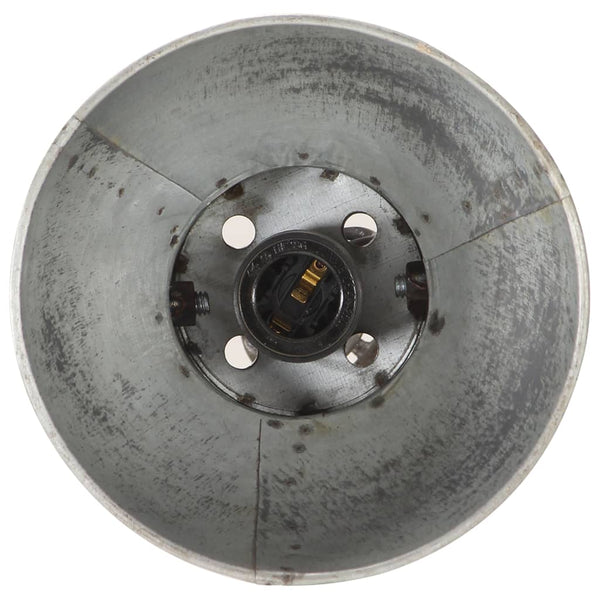 Silberne Stehlampe Yang (mit 2 Lampenschirmen E27 Gusseisen)