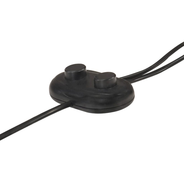 Silberne Stehlampe Yang (mit 2 Lampenschirmen E27 Gusseisen)