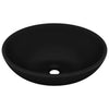 Matt-schwarzes luxuriöses Waschbecken oval Eula 40x33cm (Keramik)