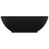 Matt-schwarzes luxuriöses Waschbecken oval Eula 40x33cm (Keramik)