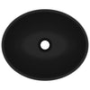 Matt-schwarzes luxuriöses Waschbecken oval Eula 40x33cm (Keramik)