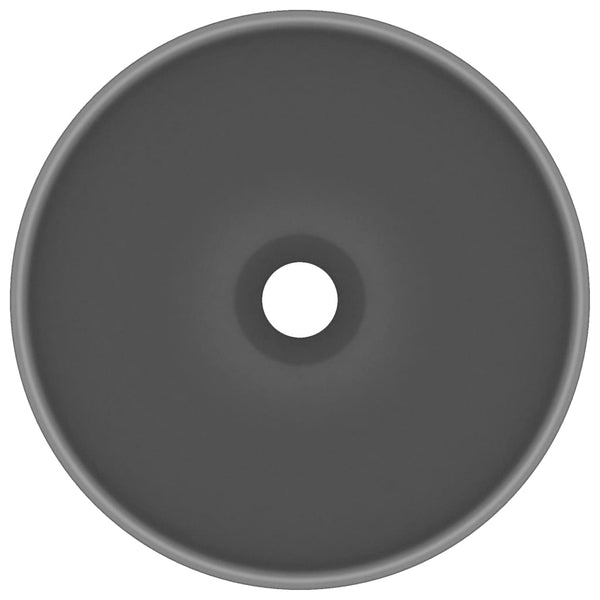 Matte dunkelgraue Luxus-Waschbecken, rund, Gigelu 32,5x14cm (Keramik)