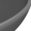 Matte dunkelgraue Luxus-Waschbecken, rund, Gigelu 32,5x14cm (Keramik)