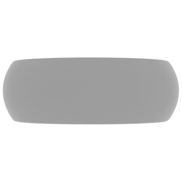 Matte hellgraue luxuriöse runde Atlantis-Waschschale 40x15cm (Keramik)