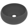 Matte dunkelgraues Luxus-Waschbecken, rund Atlantis 40x15cm (Keramik)