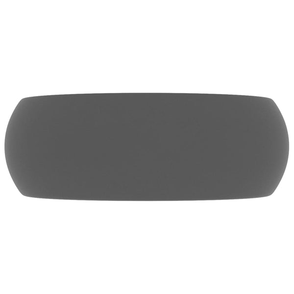 Matte dunkelgraues Luxus-Waschbecken, rund Atlantis 40x15cm (Keramik)