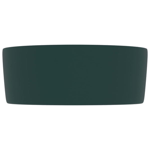 Matta tummanvihreä ylellinen pesuallas Eliazar 40x15cm (keraami)