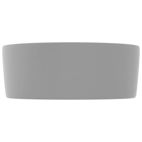 Matt hellgraues Luxus-Waschbecken Eliazar 40x15cm (Keramik)