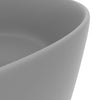 Matt hellgraues Luxus-Waschbecken Eliazar 40x15cm (Keramik)