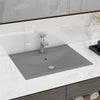 Hellgraues Luxus-Waschbecken mit Hahnloch Oravita 60x46cm (Keramik)