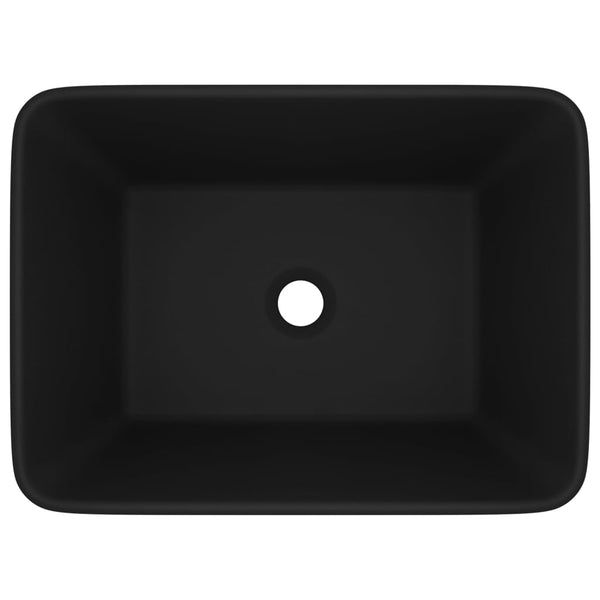 Matt schwarzes Luxus-Waschbecken Miruzzi 41x30x12cm (Keramik)