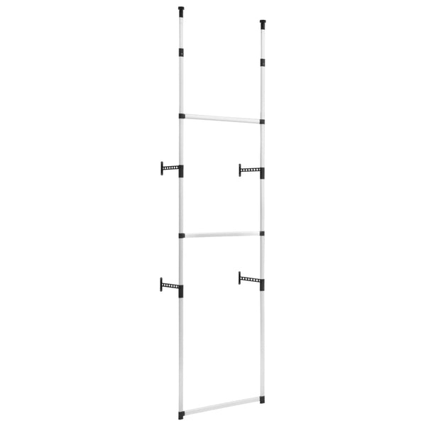 Teleskopisches Kleiderschranksystem mit Stangen Elsayed (Aluminium)
