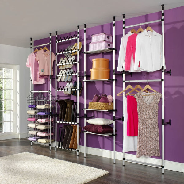 Teleskop-Garderobensystem Lucreti (Böden Aluminium)