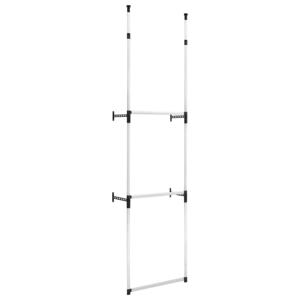 Teleskopisches Kleiderschranksystem mit Stangen Ficred (Aluminium)