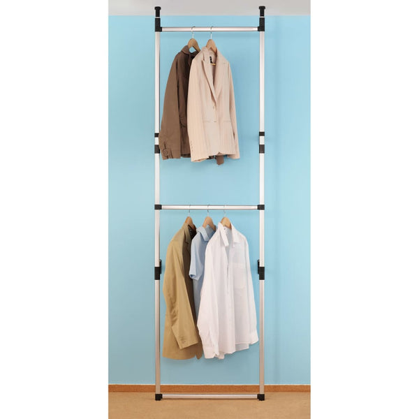 Teleskopisches Kleiderschranksystem mit Stangen Ficred (Aluminium)