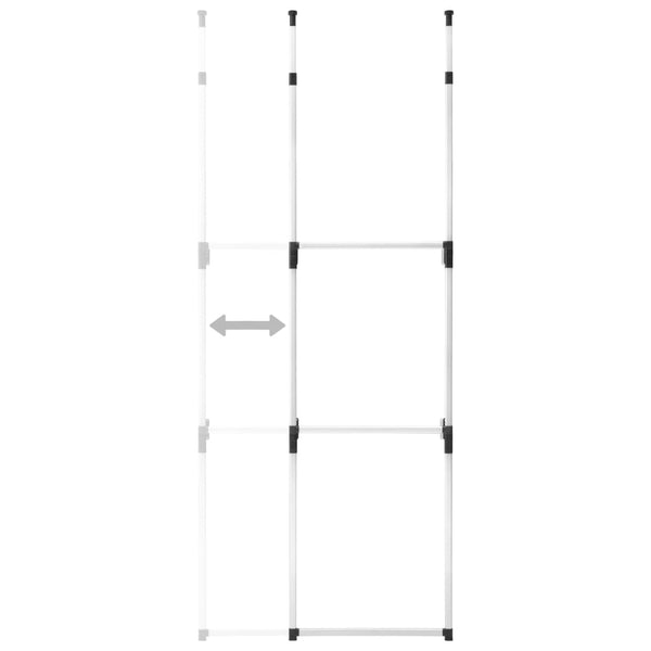 Teleskopisches Kleiderschranksystem mit Stangen Ficred (Aluminium)