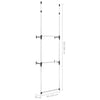 Teleskopisches Kleiderschranksystem mit Stangen Ficred (Aluminium)