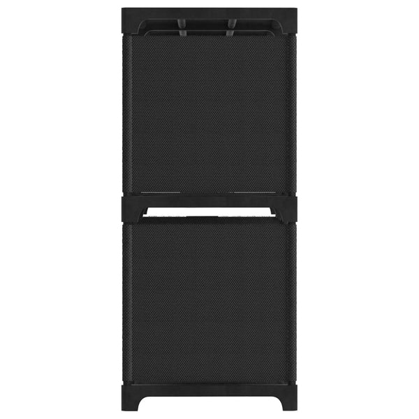 Schwarzes Regalwürfel Francel 69x30x72,5cm (Stoff)