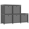 Francel Präsentationsregal grau + Boxen 103x30x72,5cm (Stoff)