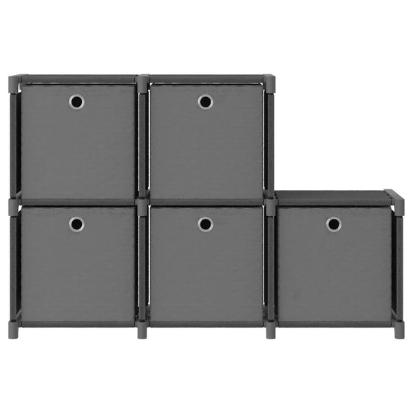 Francel Präsentationsregal grau + Boxen 103x30x72,5cm (Stoff)