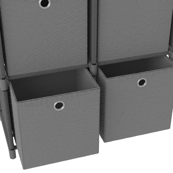 Francel Präsentationsregal grau + Boxen 103x30x72,5cm (Stoff)