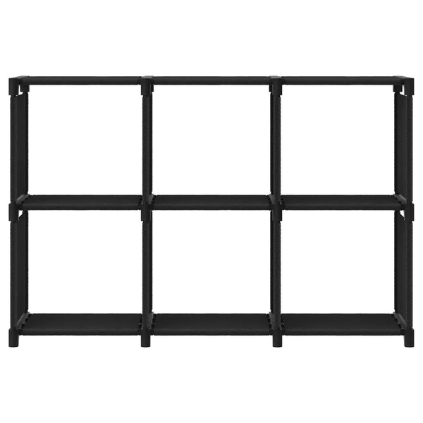 Musta esittelyhylly Francel 103x30x72,5cm (6 kuution, kangas)