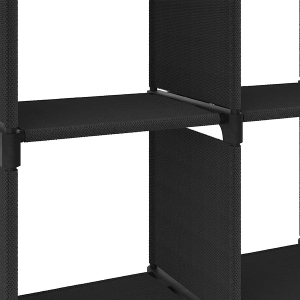 Musta esittelyhylly Francel 103x30x72,5cm (6 kuution, kangas)