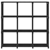 Schwarzes Würfel-Präsentationsregal Francel 103x30x107,5cm (Stoff)