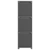 Graues Regal mit 9 Fächern + Schubladen Francel 103x30x107,5cm (Stoff)
