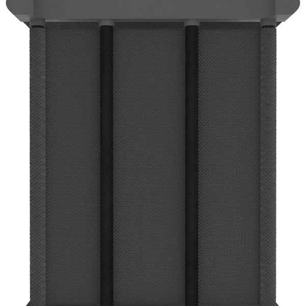 Graues Regal mit 9 Fächern + Schubladen Francel 103x30x107,5cm (Stoff)
