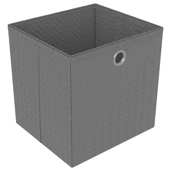 Graues Regal mit 9 Fächern + Schubladen Francel 103x30x107,5cm (Stoff)