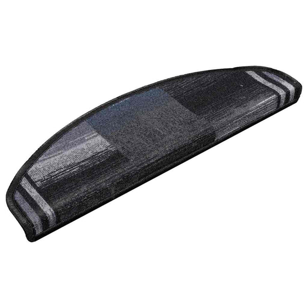 Selbstklebende Treppenmatten Tudosiu Schwarz und Grau 65x21x4cm (15 Stück)