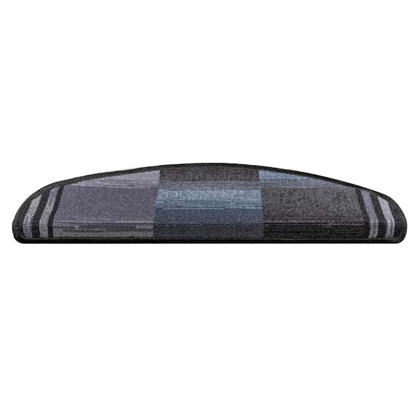 Selbstklebende Treppenmatten Tudosiu Schwarz und Grau 65x21x4cm (15 Stück)